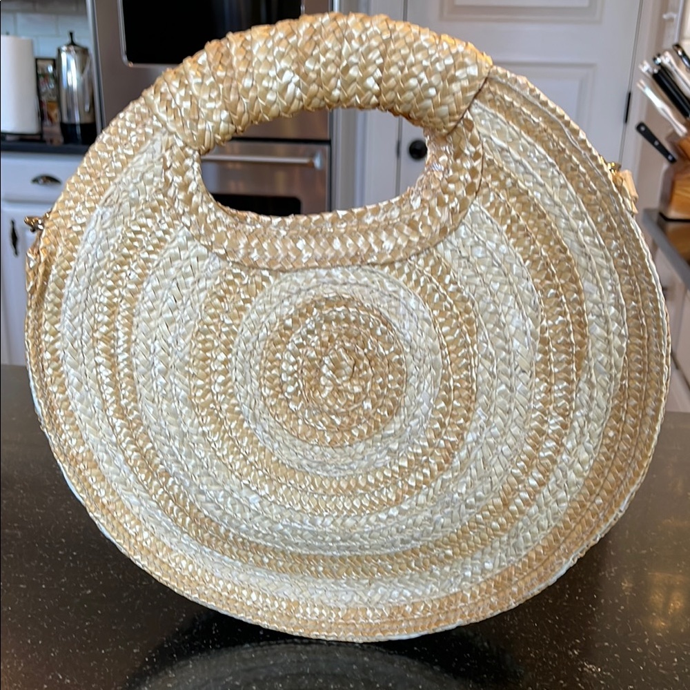 Woven Straw Round Handbag
